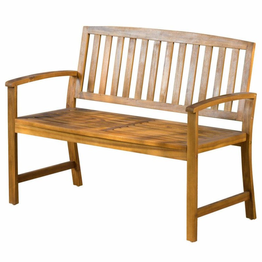 Outdoor Benches * | Coupon Gdfstudio Gdf Studio Tamika Teak Finish Acacia Bench