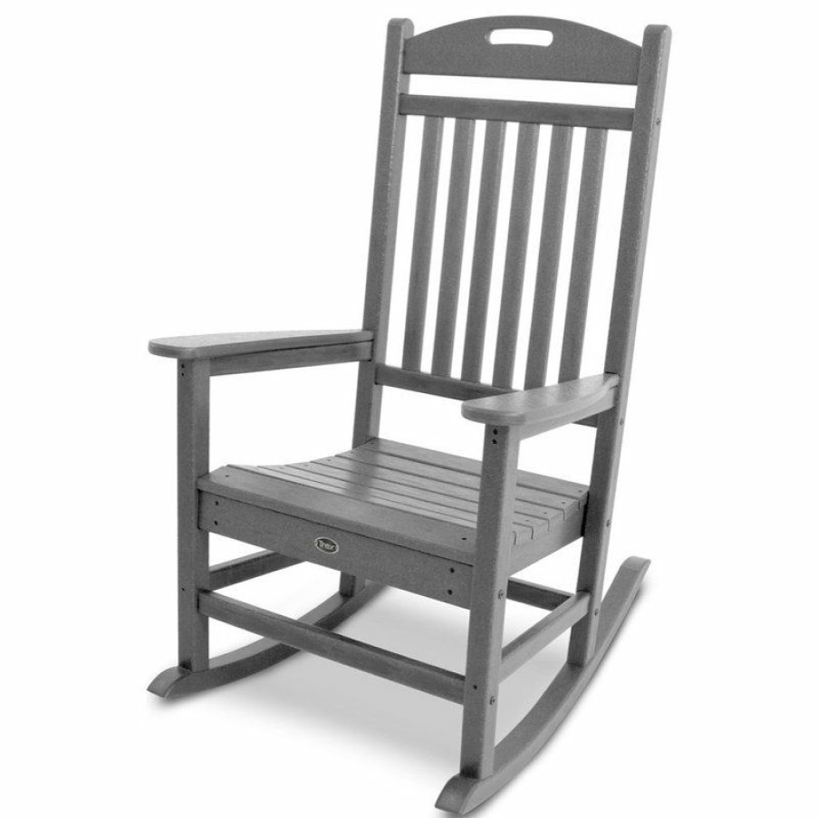 Outdoor Chairs * | Budget Polywood Trex Outdoor Furniture Yacht Club Rocking Chair, Stepping Stone