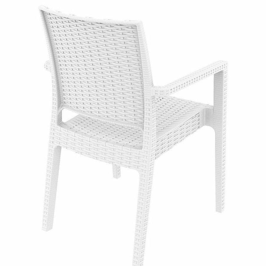 Outdoor Chairs * | Hot Sale Compamia Ibiza Outdoor Dining Armchairs, Set Of 2, White