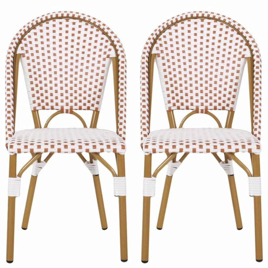 Outdoor Bar Furniture * | Hot Sale Gdfstudio Brandy Outdoor French Bistro Chair, Set Of 2