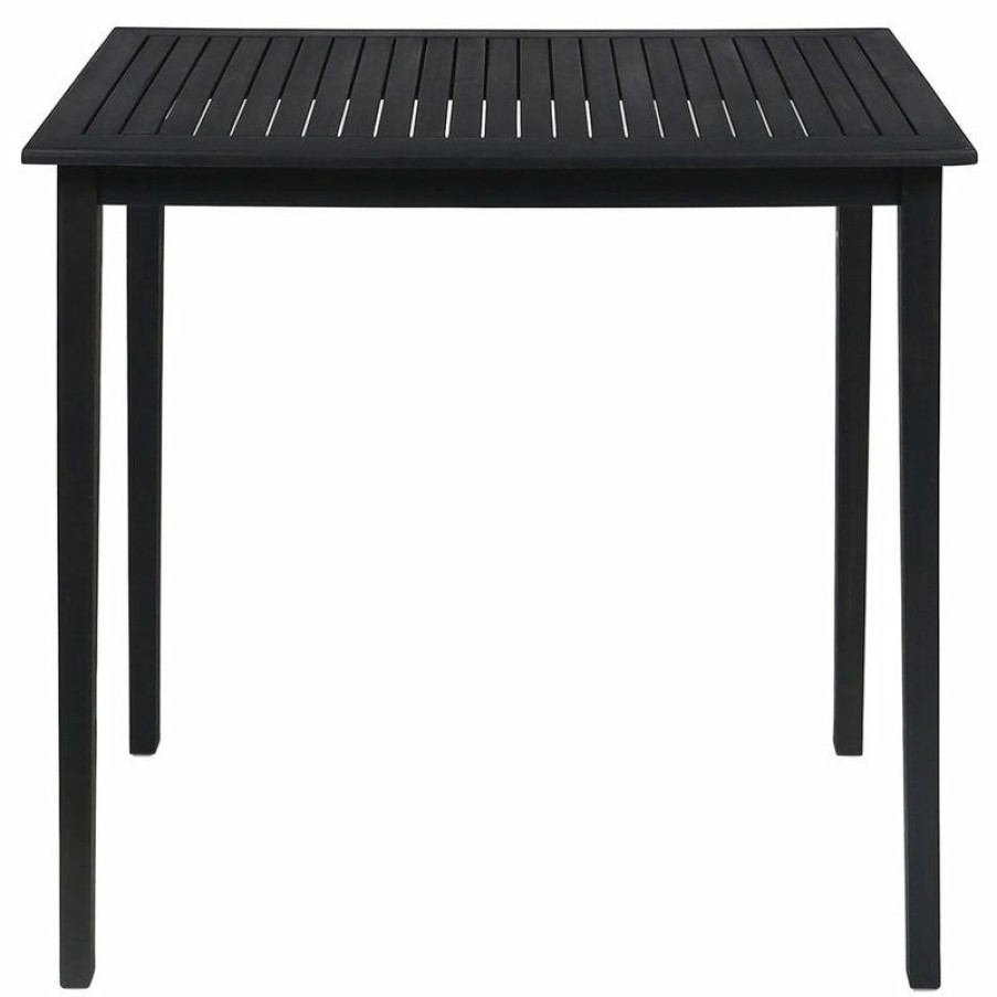 Outdoor Bar Furniture * | Best Pirce Gdfstudio Teresa Outdoor Acacia Wood Rectangle Bar Table, Dark Gray