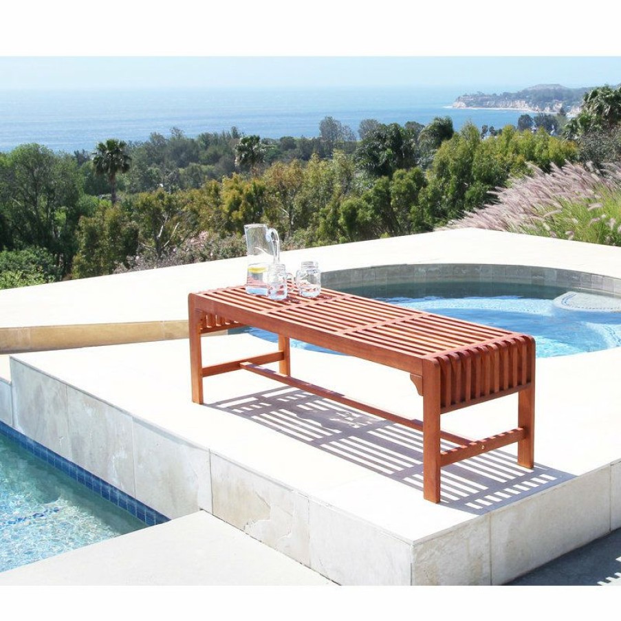 Outdoor Benches * | Discount Vifah Backless Three Seater Bench