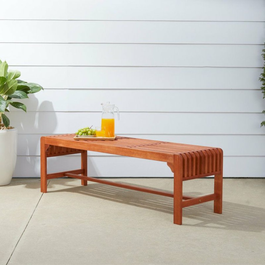 Outdoor Benches * | Discount Vifah Backless Three Seater Bench