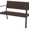 Outdoor Benches * | Flash Sale Letright Industrial Corp Hangzhou China Arts Industrial Wicker Bench, Aluminum, Brown, 46