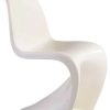 Outdoor Chairs * | Cheapest Homecraftdecor S Shape Dining Phantom Chair, Set Of 2, White