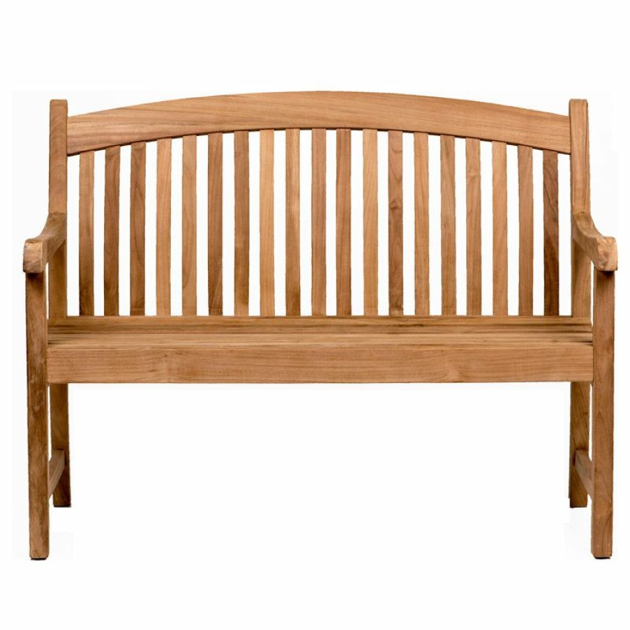 Outdoor Benches * | Best Reviews Of Amazonia Newcastle 1-Piece Outdoor 2-Seat Bench | Certified Teak