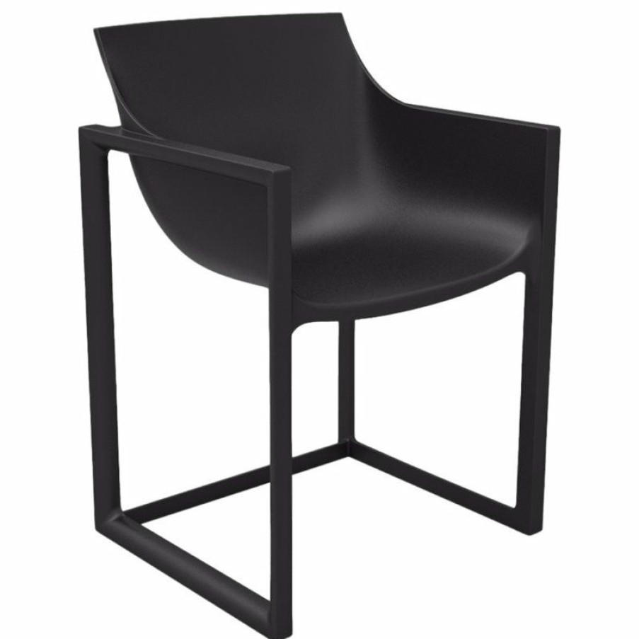 Outdoor Chairs * | Best Pirce Vondom Wall Street Outdoor/Indoor Dining Chair, Black