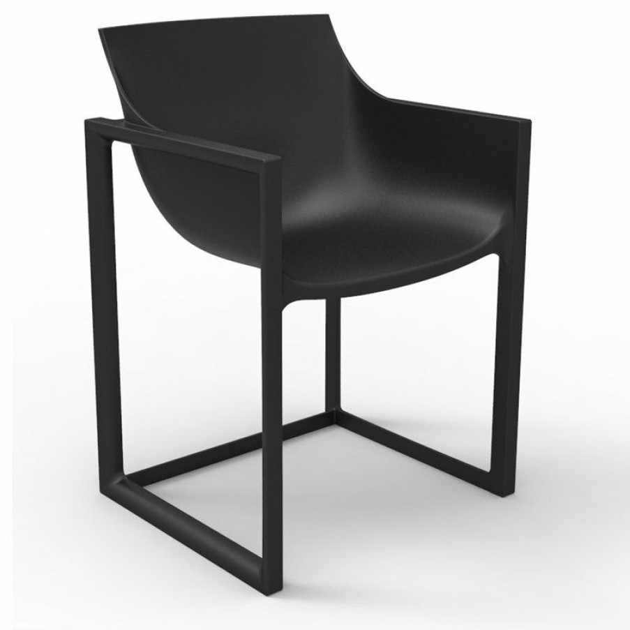 Outdoor Chairs * | Best Pirce Vondom Wall Street Outdoor/Indoor Dining Chair, Black