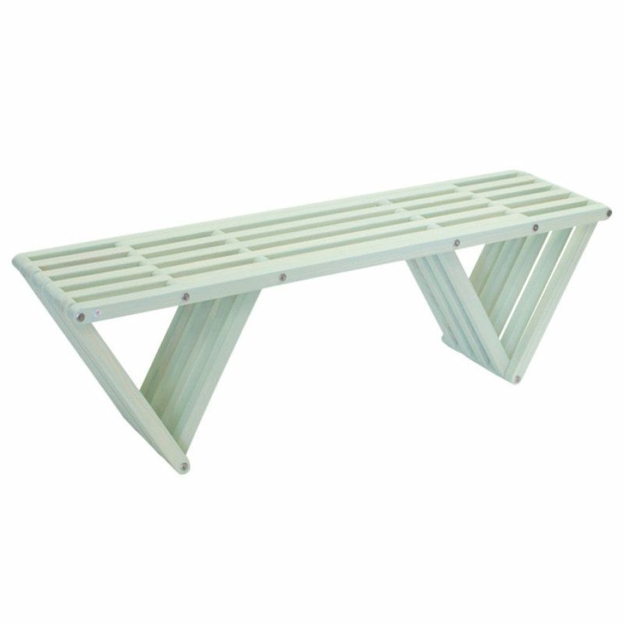 Outdoor Benches * | Best Sale Glodea/Xquare Moder Design Wood Bench, Made In America By Glodea 54 , Seaside