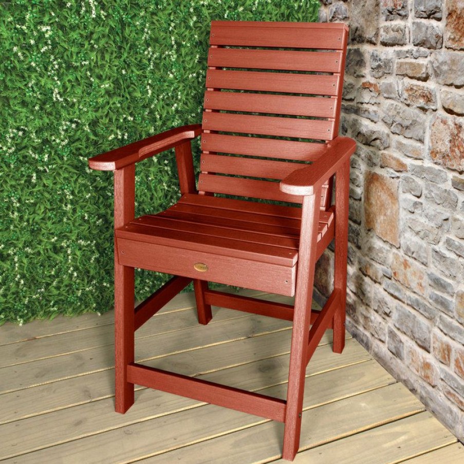 Outdoor Bar Furniture * | Cheapest Highwood Weatherly Counter Armchair, Rustic Red