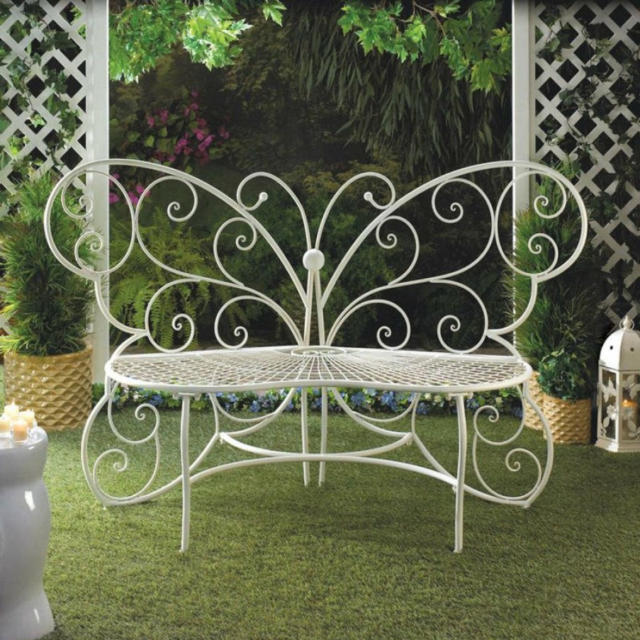 Outdoor Benches * | Best Deal Summerfield Terrace Butterfly Garden Bench