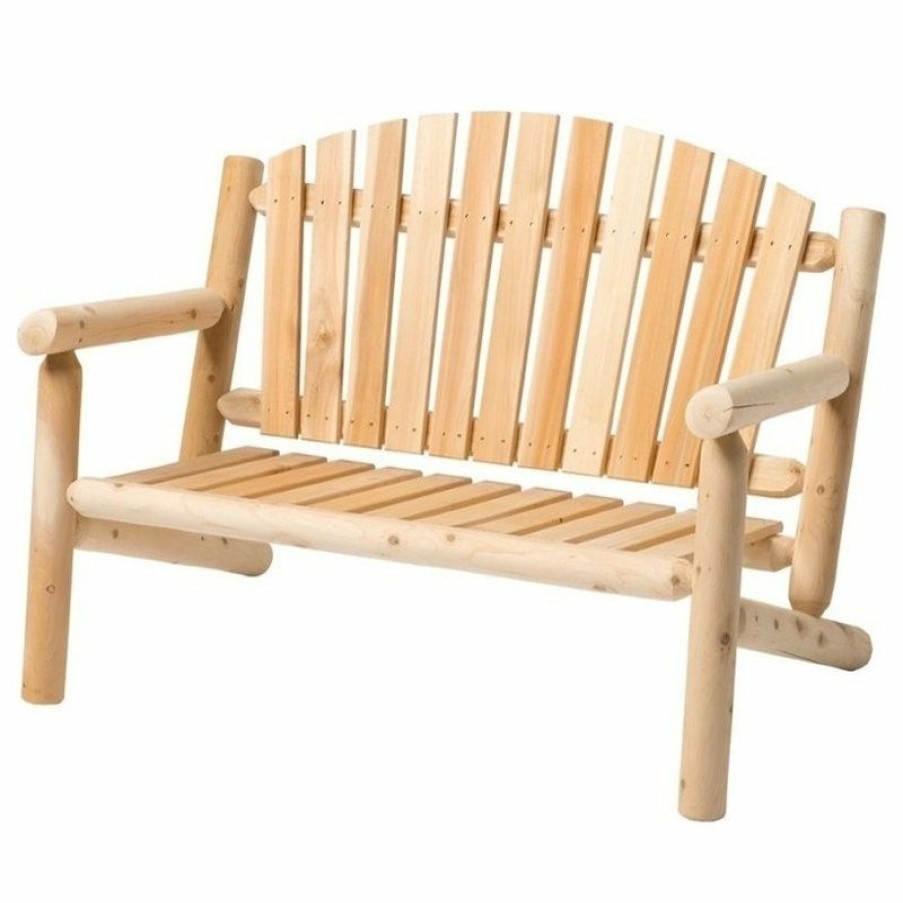 Outdoor Benches * | Hot Sale Bestar White Cedar 4 Settee