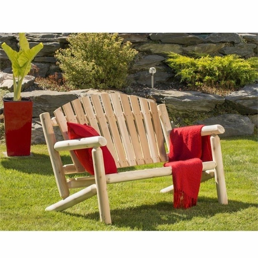 Outdoor Benches * | Hot Sale Bestar White Cedar 4 Settee